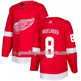 Detroit Red Wings Justin Abdelkader 8 Adidas 2017-2018 Rood Authentic Shirt - Mannen